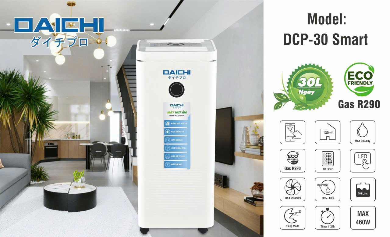Máy hút ẩm DCP-30 Smart 10 DCP 30S24 UCHICOOK
